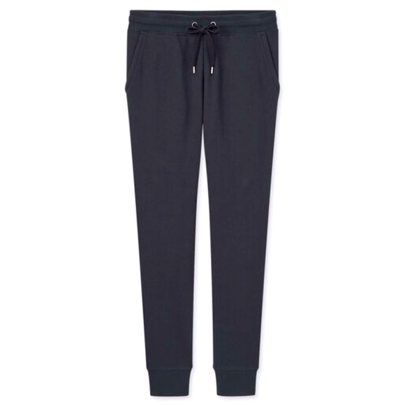 NWT UNIQLO Unisex Black Drawstring Sweatpants with Pockets - Picture 1 of 6